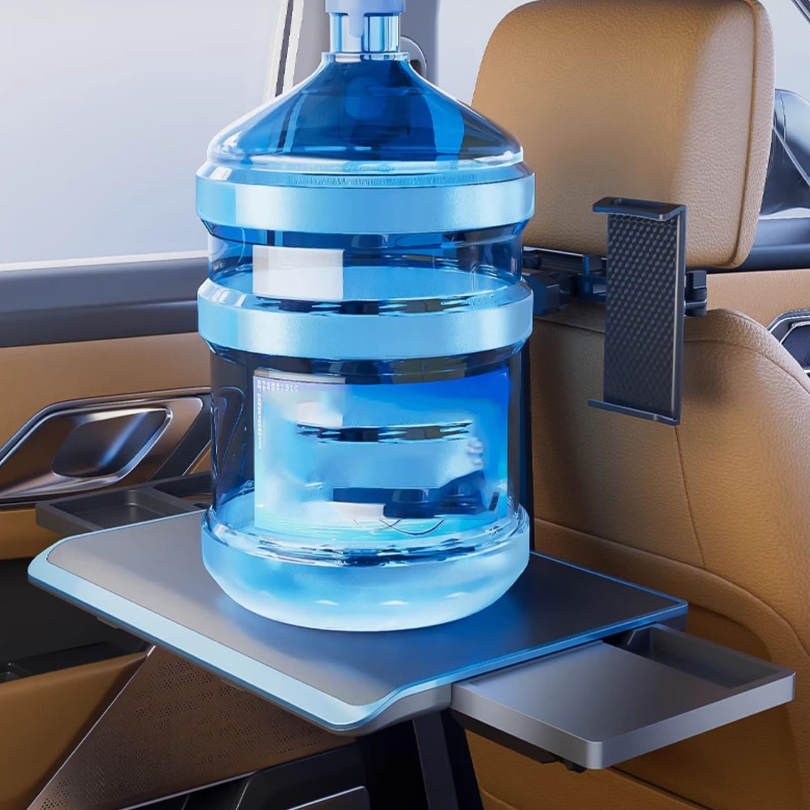 Tisch für Auto, Multifunktionaler Tragbarer Faltbarer Tabletttisch Fürs Auto, Zum Essen, Trinken Und Schreiben am Laptop, Passend für Die Meisten Fahrzeuge