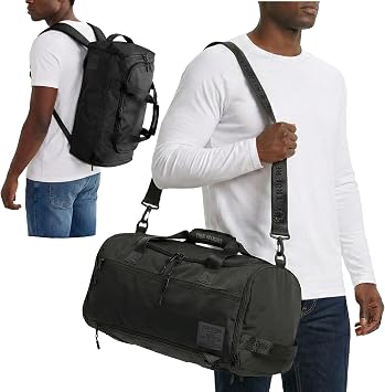 True Religion Duffle Backpack for Travel - Duffle Bag for Men, Convertible Gym Bag with Shoe Compartment and 16 Laptop Sleeve Storage, Duffel Bags with Adjustable Shoulder Strap