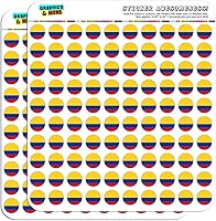 Vista 1 de Bandera Nacional de Colombia 1/2" (0.5") Planificador Calendario Scrapbooking Craft Pegatinas - Transparente