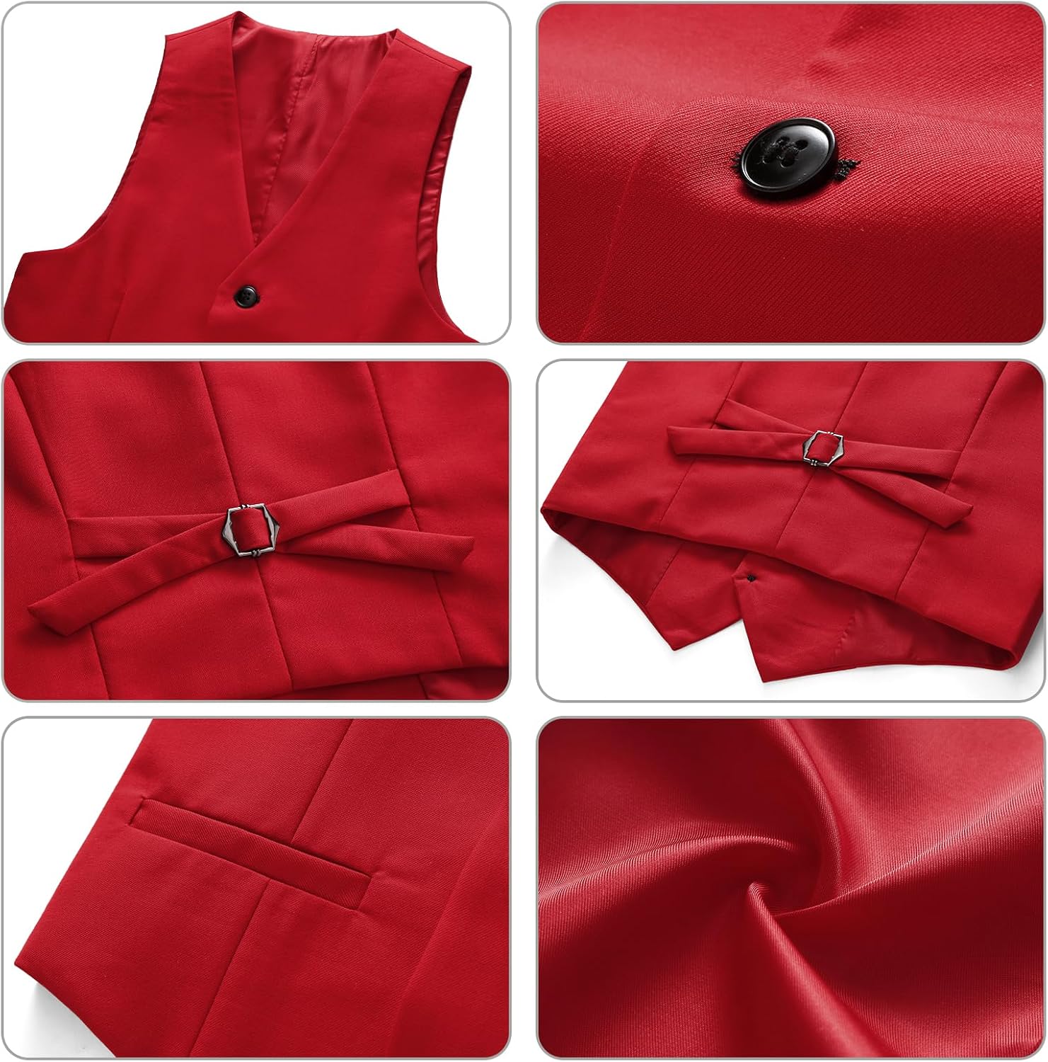 Boy Suits 2 Piece Slim Fit Formal Set with Vest Pants for Kids Wedding Ring Bearer Party Dresswear Outfit - Image 6