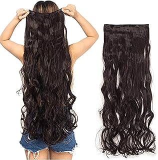 30 بوصة أزياء منفوش طويل مستقيم الشعر التمديد أسود بني