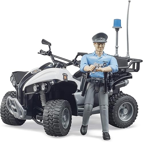 Miniatura 6 de Bruder 63011 Policía Quad w Piel Luz Policía y Accesorios 63011 - Negro