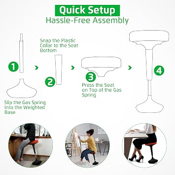Wobble Stool Standing Desk, Flexible Seating Adjustable Office Ergonomic Seating, Wobble Stools for Alternative Classroom Seating, Active ADHD Chair, Wiggle Chairs