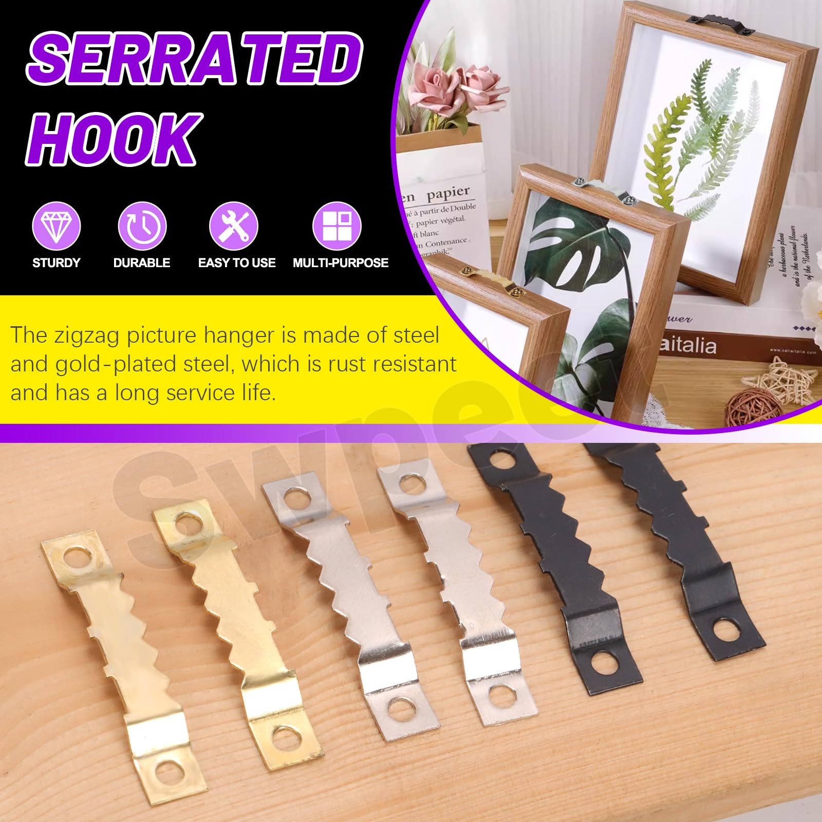 Swpeet 631Pcs Picture Hangers Kit - Image 3