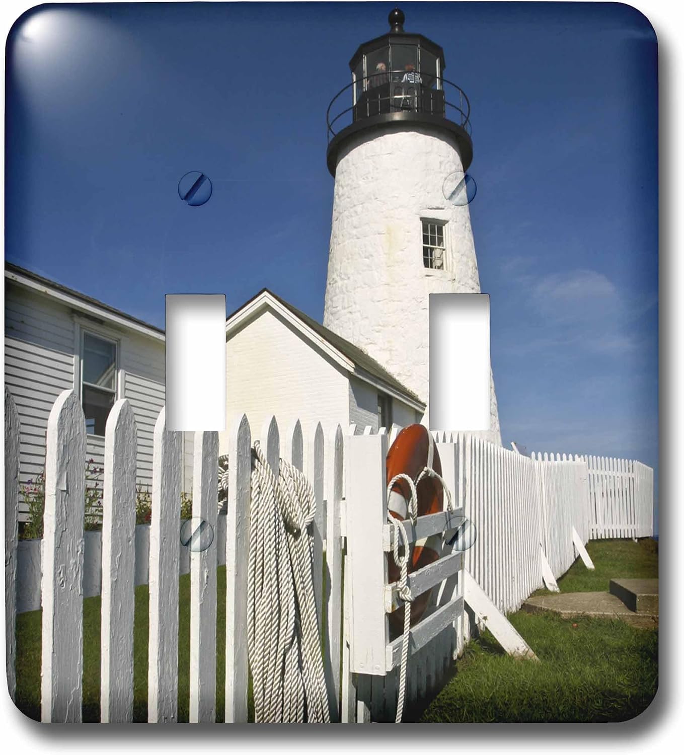 3dRose LLC lsp_90602_2 Usa, Maine, Pemaquid Lighthouse Us20 Bth0002 Brenda Tharp Double Toggle Switch