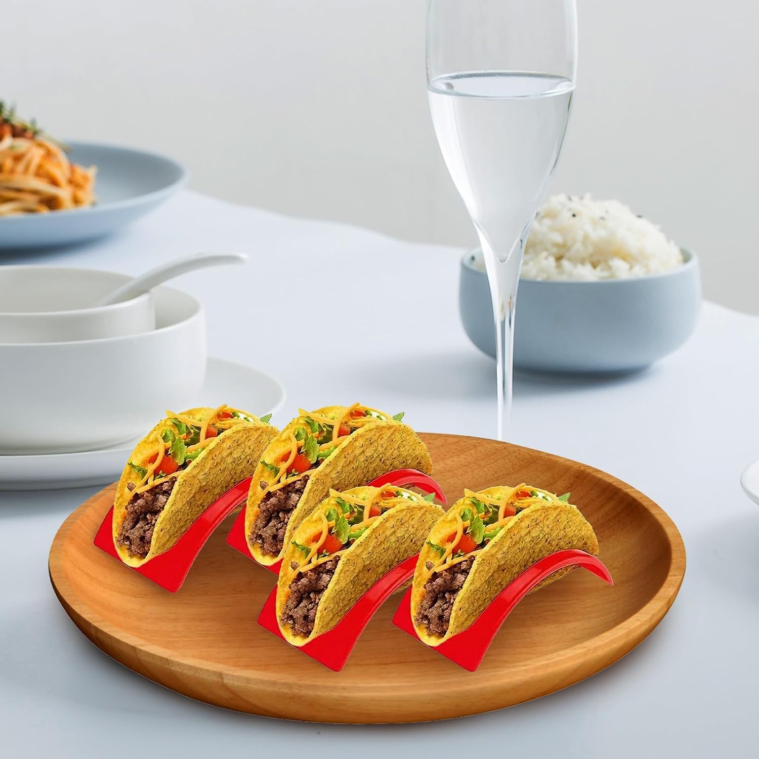 Plastic Taco Holder Stand 3pcs Xmas for Tortillas and Burritos