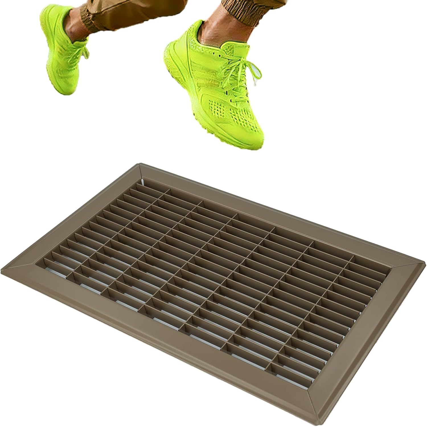12x12 Floor Return Air Grille Fit 12x12”Duct Opening,Jumpable Floor Vent Cover Grille,Heavy Duty Floor Air Return Vent Cover Grill,Outer Dimensions: 13.75" W X 13.75" H