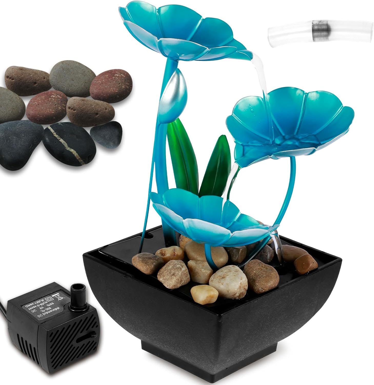 Amazon.com: KTZCTPCA Indoor 4-Tier Cascading Bowl Waterfall with LED ...
