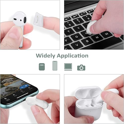 Miniatura 5 de Kit limpiador para audífonos Airpod: masilla de limpieza para quitar la cera de los oídos, masilla de limpieza para auriculares Bluetooth, estuche