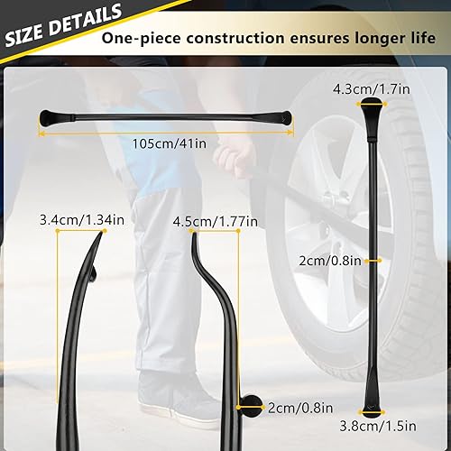 Miniatura 5 de Montaje de neumáticos y hierro desmontable, herramienta de extracción de cambio de neumáticos para neumáticos sin cámara, barra de neumáticos para