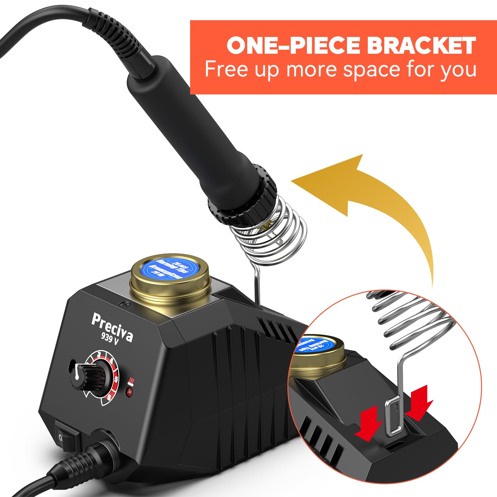Preciva Kit Pirografo a Legna da 30W con Controllo della Temperatura, 20 Punte, Temperatura Regolabile da 250 a 750°C, Ideale per Intagliare Legno, Cuoio e Zucche ecc.