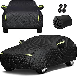 Hail Protector Car Cover Winter for Mercedes AMG SLC 43 2015-2020, Anti-Hail Padded Outdoor Heavy Duty Car Cover for SUV Sedan Hatchback, Waterproof Sun Rain UV Dust Snow, Black
