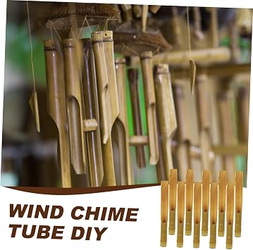 Bamboo Wind Chime Tubes for Diy Garden Decoration 10pcs Natural Hollow Bamboo Tubes Sturdy Wind Chime Accessories Crafting Supplies Handmade Sound Pipes