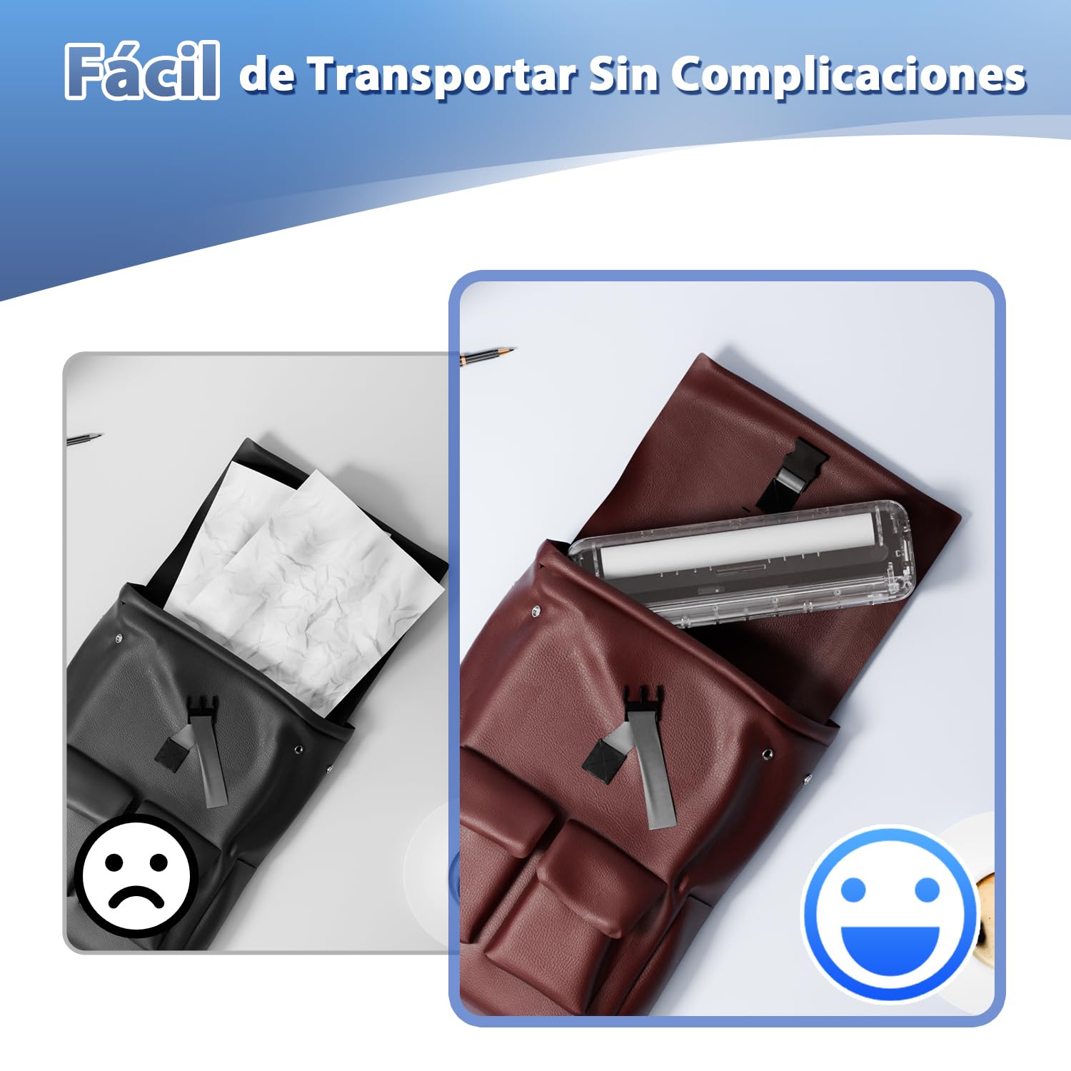 ASprink Impresora Térmica A4, Impresora Portátil M832 Sólo Papel Térmico A4, 300DPI Impresora Bluetooth sin Tinta para Llevar, Compatible con Android e iOS - Negro