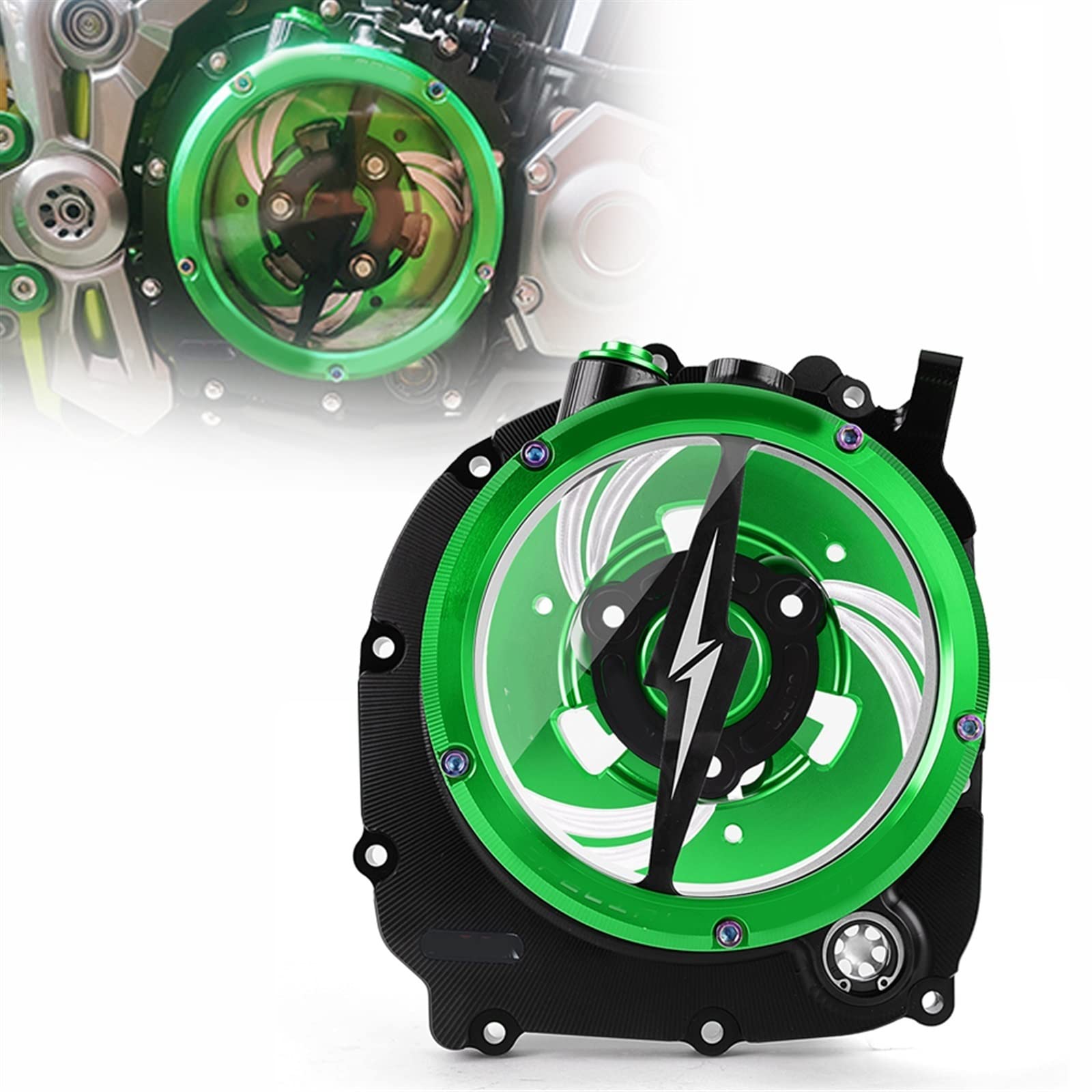 Protections Curseur Cadre Moto Kawasaki Z125 Z250SL Z400 Z900 - Crash Pad Anti-Chute Vert
