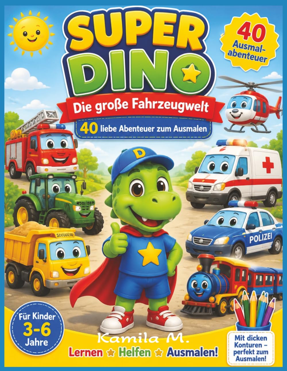SUPER DINO Malbuch: Die große Fahrzeugwelt – 40 spannende Fahrzeug-Abenteuer zum Ausmalen