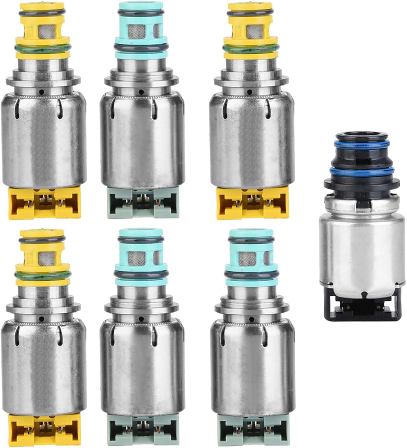 Transmission Shift Solenoid Kit, 7Pcs Transmission Solenoid Set for 6T45E 6T40