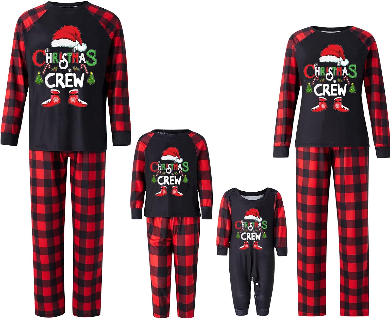 Miniatura 2 de LWXQWDS Pijamas de Navidad para la familia, conjuntos de pijamas de Navidad a juego para adultos, niños, bebés, perros, vacaciones, juego de ropa de