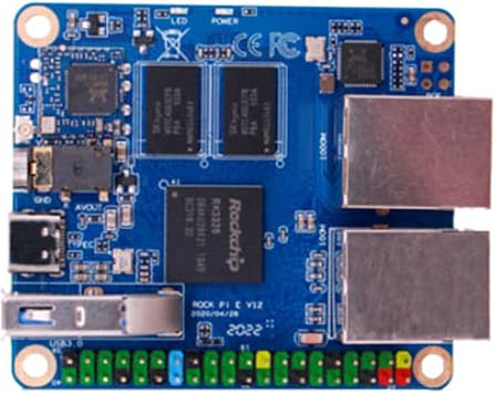 Rock Pi E Rockchip RK3328 1GB DDR3 SBC Single Board Computer Support Debian/Ubuntu/OpenWRT Same as Nanopi R2S use for IOT 1GB SingleBoard, No Acrylic Shell