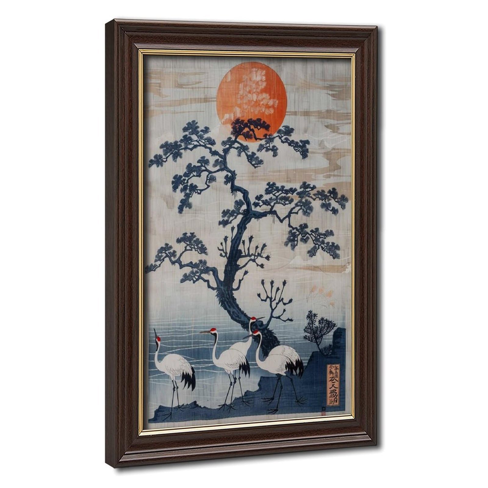 Bareronor Japanese Crane (4) Canvas Poster Bedroom Decor Landscape Office Room Decor Gift 12" L X 18" W