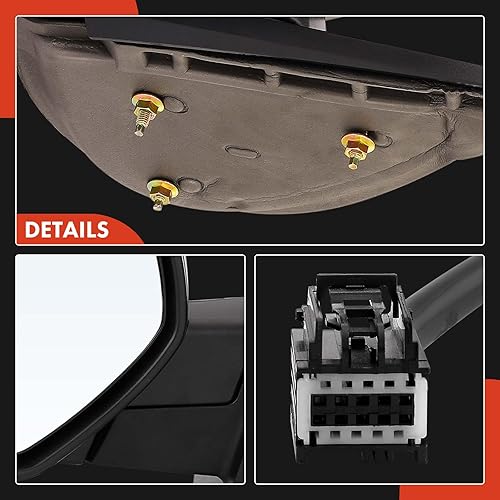 Miniatura 6 de A-Premium Espejo retrovisor lateral compatible con los modelos Chevy y GMC Silverado 1500 2500 3500 HD, Avalanche, Suburban, Tahoe, Sierra, Yukon -