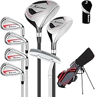 XDriveMax 8-Piece Complete Golf Club Set Men Women Left Right Hand - Fairway Wood Hybrid Irons Putter Bag Beginner Friendly