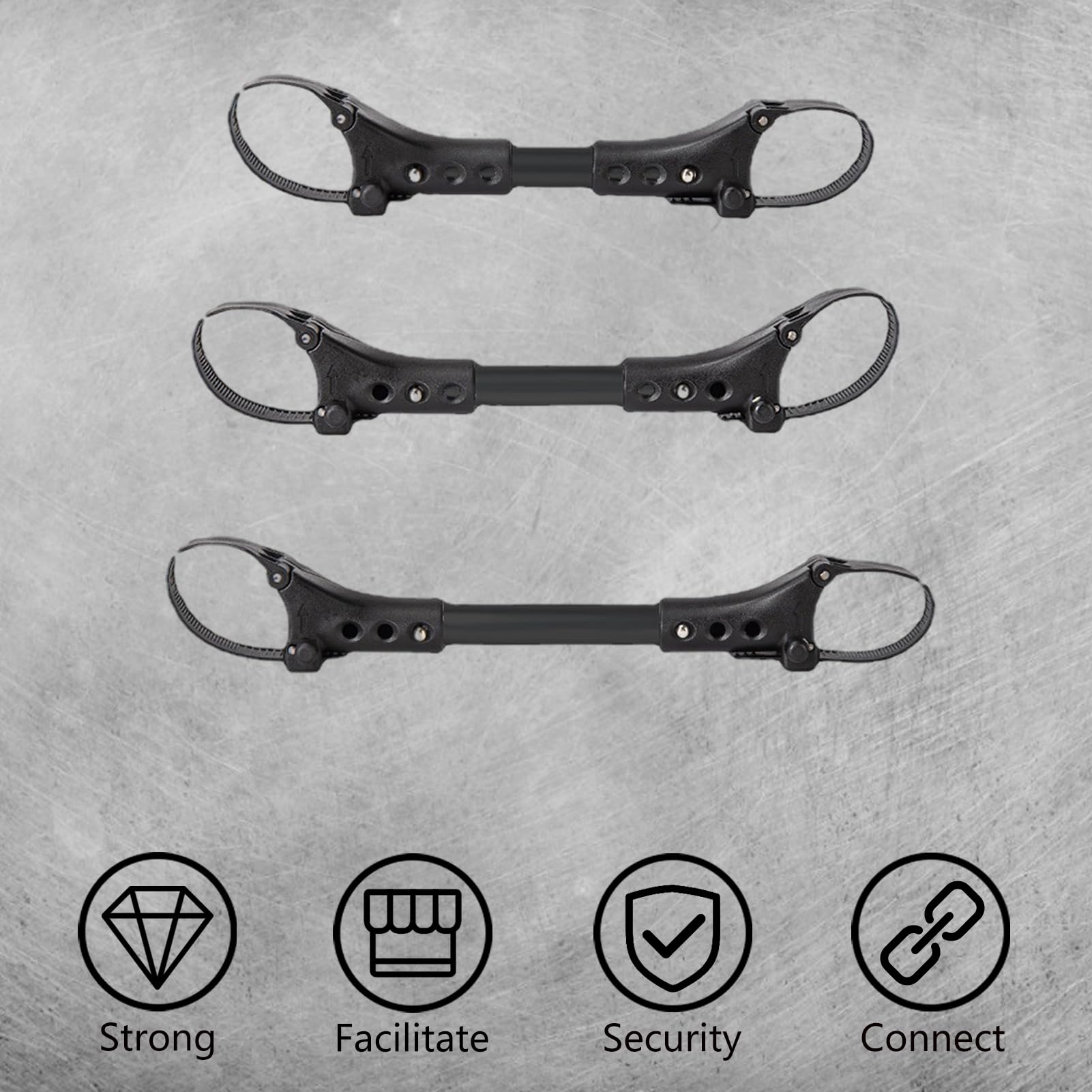 Conectores Universales De 3 Piezas Para Cochecito Para Bebés, Conectores Ajustables Para Conectores Dobles De Conectores De Unión De Seguridad Portátil