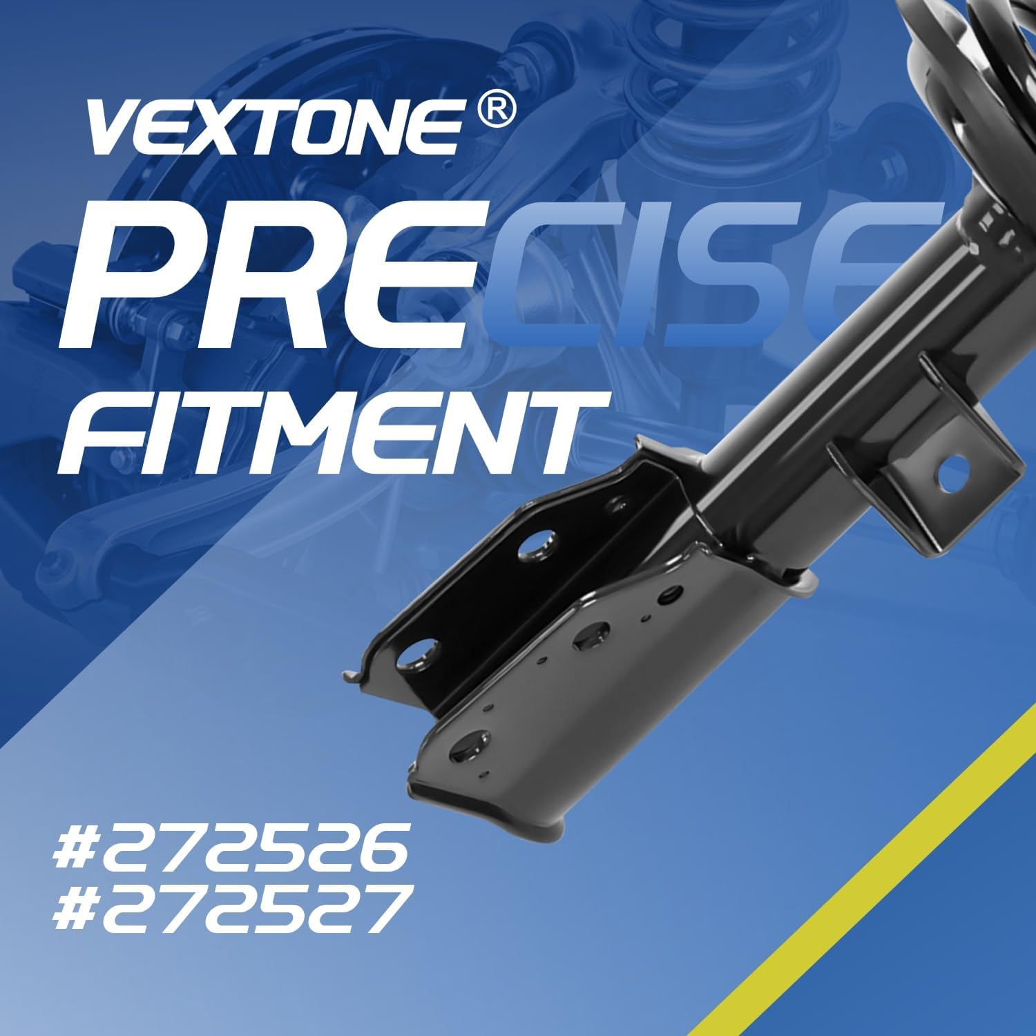 Vextone Front Struts and Shocks - Fit for Chevrolet Chevy Equinox 2010-2017 - Not Fits 19" Wheels & Sport Suspension - Left Right Coil Spring Shock Absorbers Replace 272527 272526 (Set of 2)