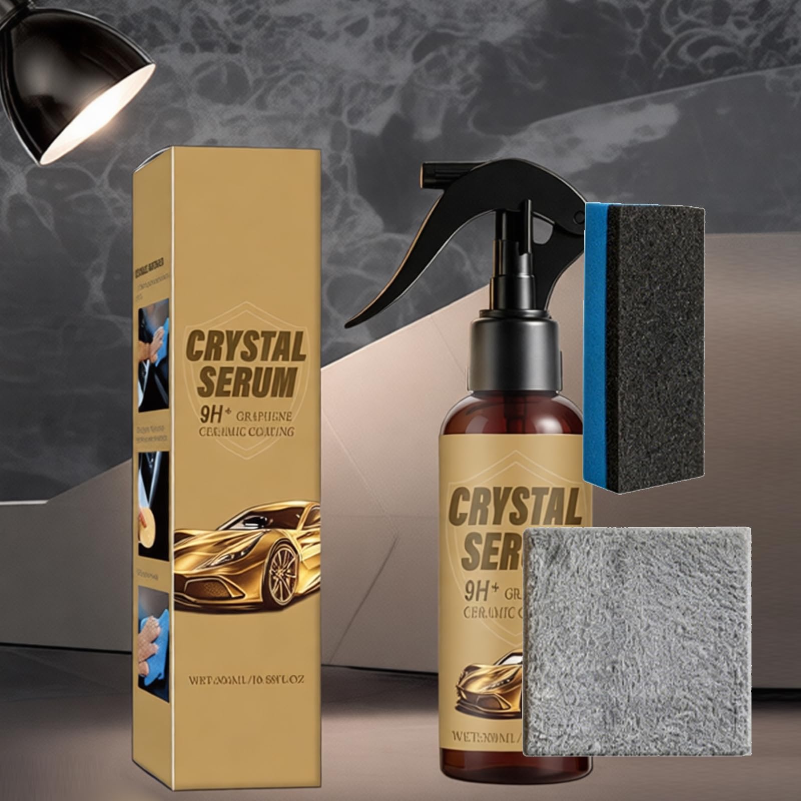Ręcznie nakładany zestaw ceramicznych powłok do automatycznej pielęgnacji lakieru, butelka 300 ml z gąbką i ściereczką z mikrofibry do opisywania szczegółów ceramicznych powłoka auto szczegóły farba