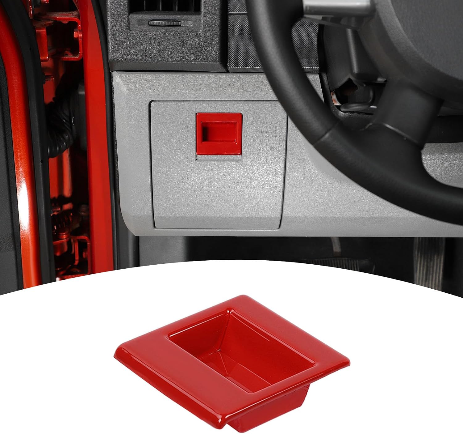 for Nitro Driver Side Storage Box Switch Trim Cover for Dodge Nitro 2007-2012 for Jeep Liberty 2007-2012 Red Interior Accessories 1pcs