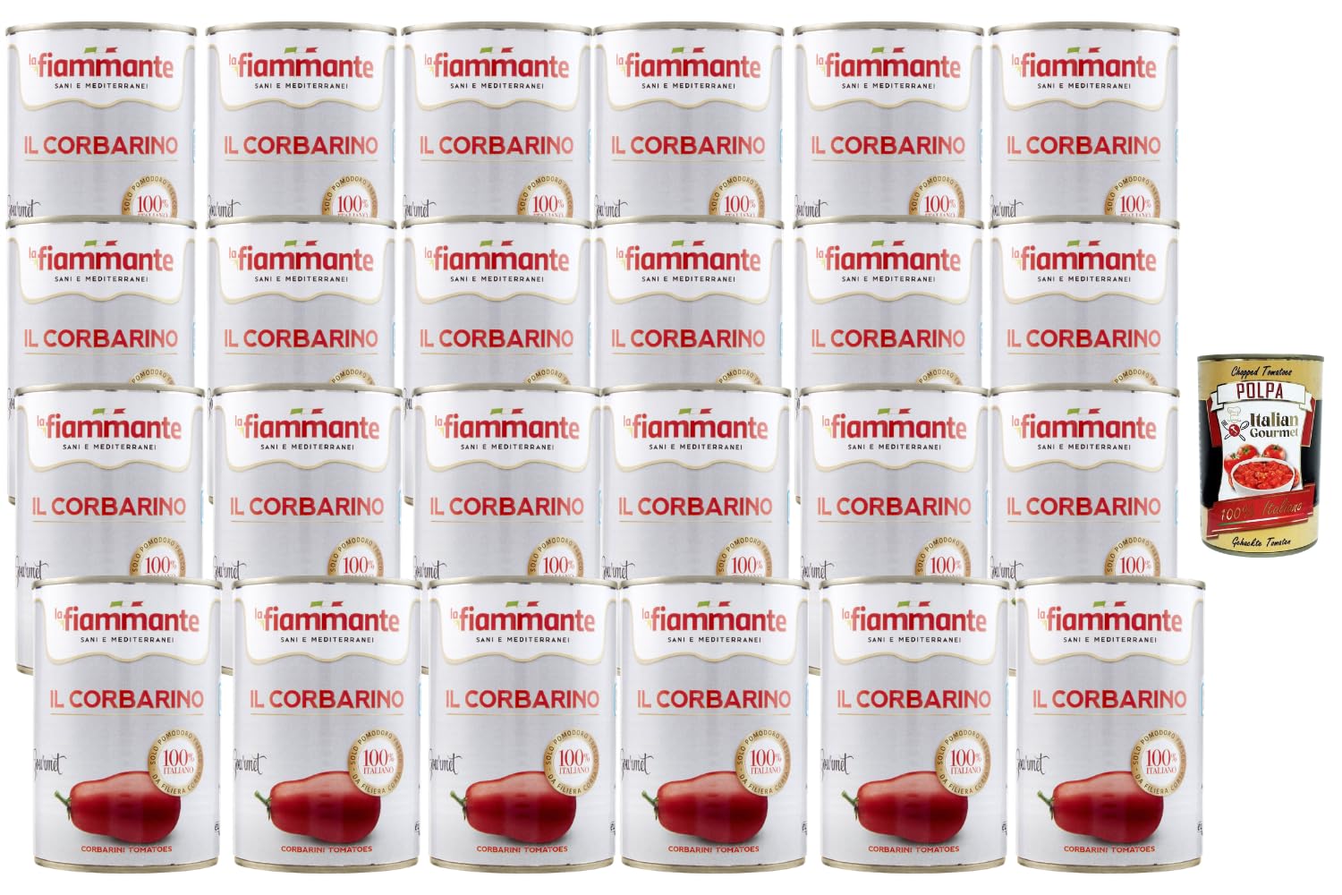 Italian Gourmet Corbarino Tomaten 24x400g 9,6kg mit Polpa Vorratspack