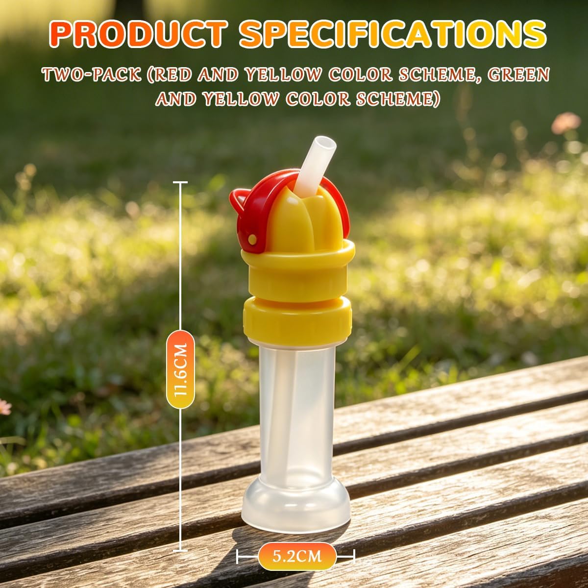 2026 New Water Bottle Spout Conversion Cap with Straw, Flip Top Universal Spout Lid Converter, Dustproof and leakproof, Reusable Beverage Water Bottle Straw Lid, 2Pcs(Orange&Green)