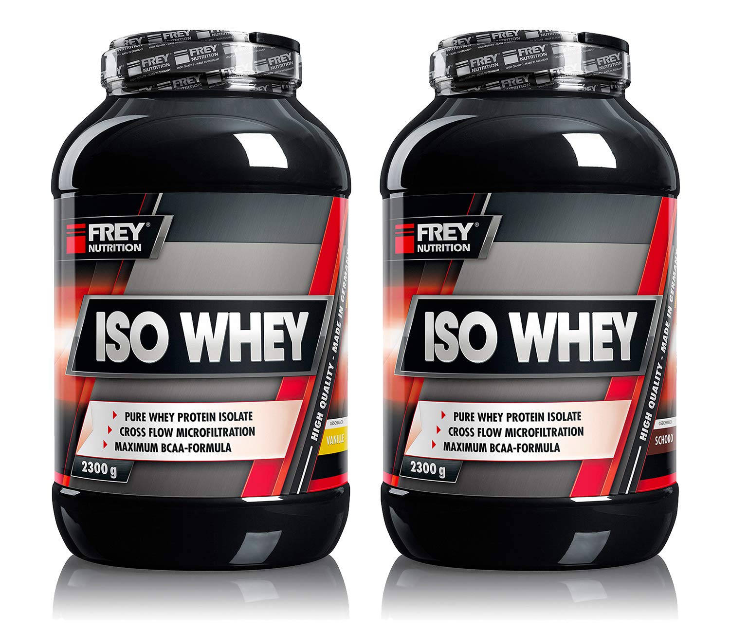 Frey Nutrition Iso Whey 2 x 2300g 2-pack chocolat + vanilla