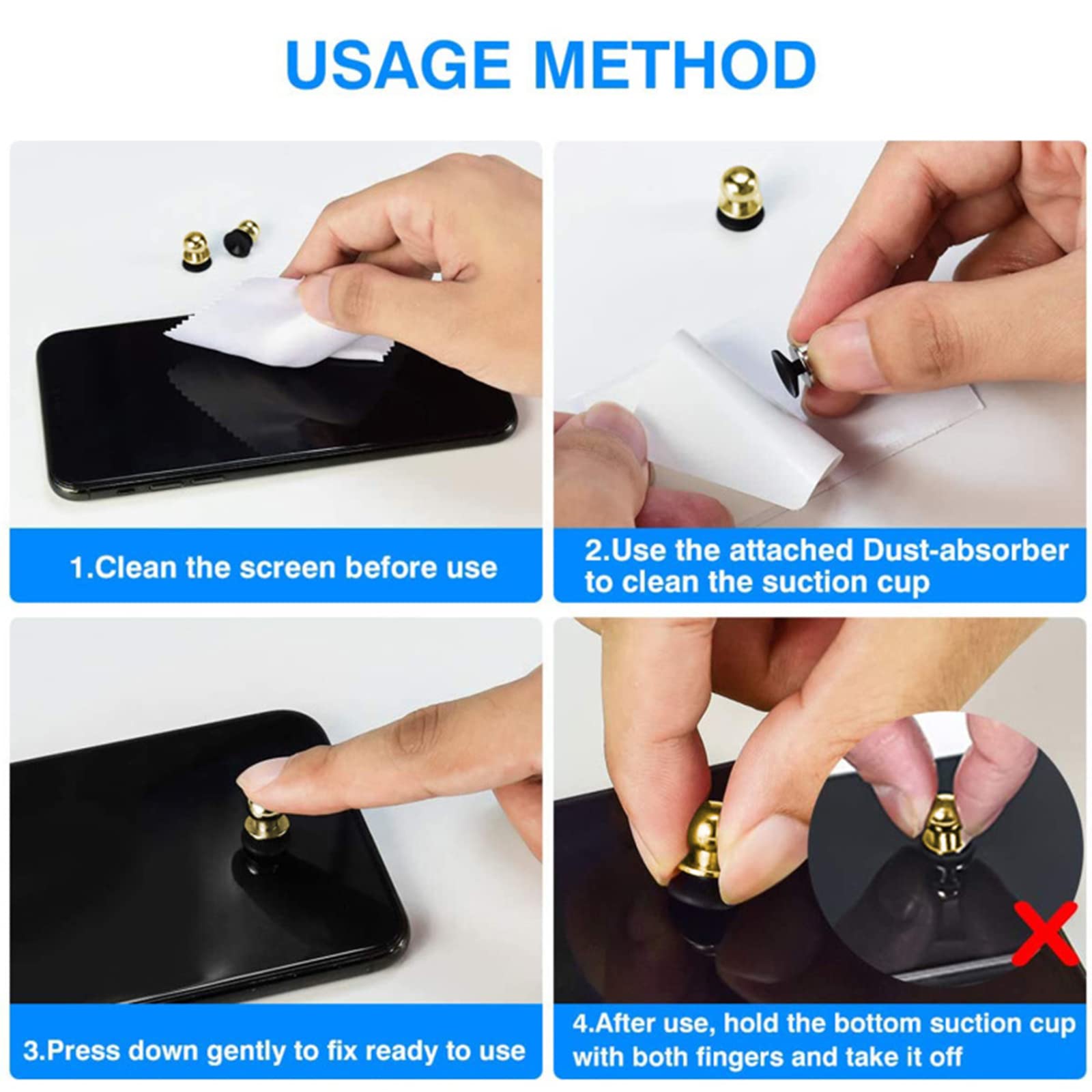 Bouton d'assistant de jeu pour téléphone portable, ventouse conductrice, jeu d'artefact, joystick, bouton de doigt, accessoires de jeu pour téléphone