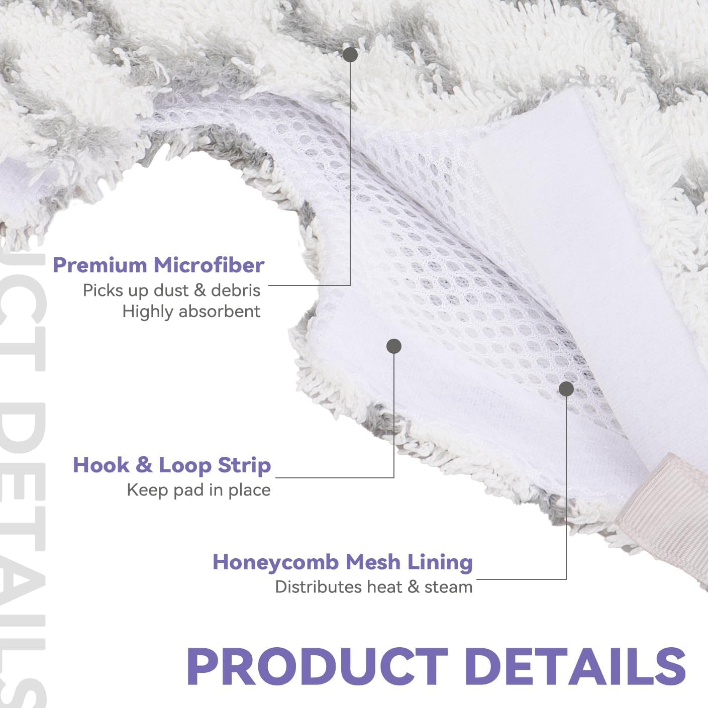 Sgizoku Panni per scopa a vapore Shark Steam Pocket Mop – panni di ricambio in microfibra S3500 Series S3501 S3601 S3550 S3901 SE450 S3801CO S3601D S2901 S2902 (12 panni per strofinare)