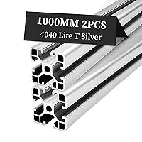 Vista 40 de BELLA BAYS 2 unids 19.69 pulgadas 19.685 in 4080 T Ranura perfil de extrusión de aluminio estándar europeo anodizado plata anodizado marco guía