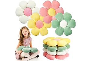 Adorable Flower Plush Throw Pillows for Kids and Home Decor