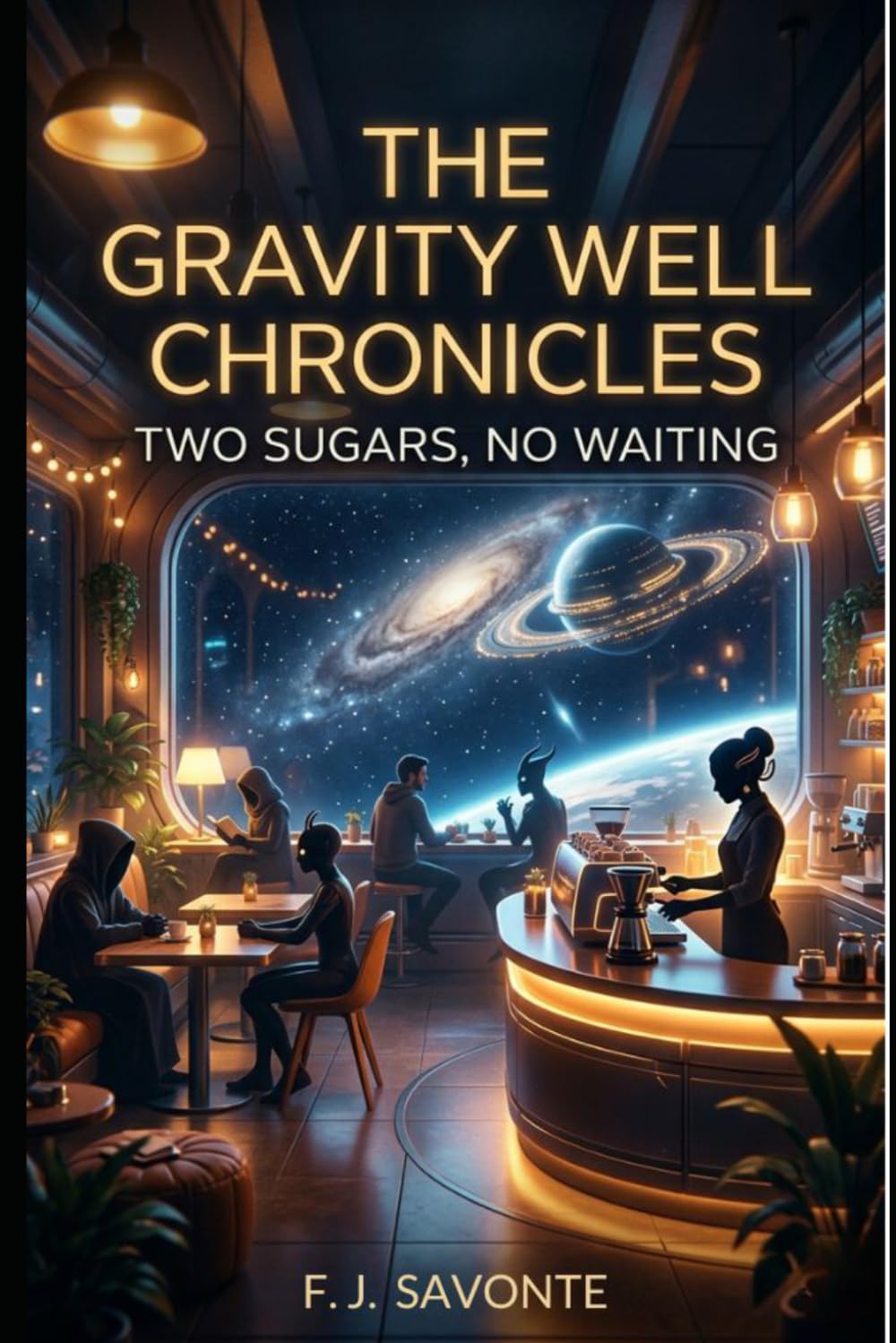 The Gravity Well Chronicles: Two Sugars, No Waiting: A Character-Driven Cozy Science Fiction Novel of Found Family, Interstellar Politics, and a Café at the Center of a Station-Wide Conspiracy