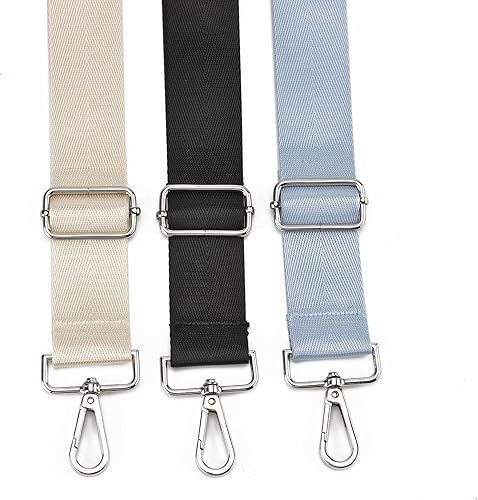 Miniatura 56 de Correa ancha para bolso, correa ajustable para bolsa cruzada, correas de hombro plateadas