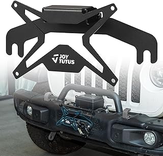 JOYTUTUS Universal Flip-Up License Plate Mount for 10" Hawse Fairlead, License Plate Holder Compatible with Pickup Truck Off-Road Car RV Bumper Winch Hawse Fairlead Front License Plate Bracket