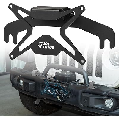 JOYTUTUS Universal Flip-Up License Plate Mount for 10" Hawse Fairlead, License Plate Holder Compatible with Pickup Truck Off-Road Car RV Bumper Winch Hawse Fairlead Front License Plate Bracket