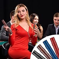 Vista 6 de Sadnyy 4 Pcs Dice Mat Tray Rolling Mat with Zipper PU Leather Folding Scroll Bag Holder Polyhedral Dice Storage Table Christmas Game Accessories