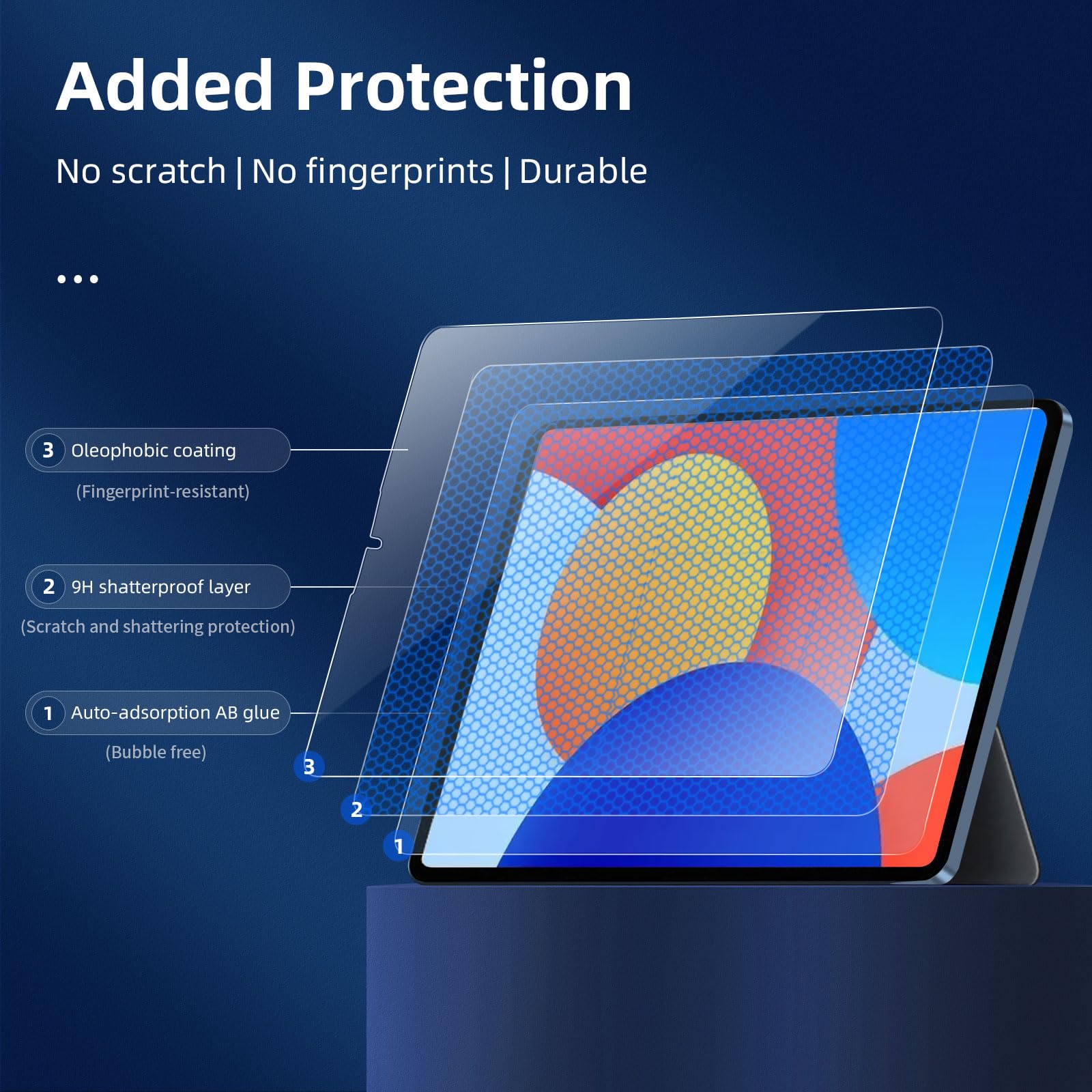 NEW'C Pellicola Protettiva Vetro Temperato per Xiaomi Redmi Pad SE 8.7 pollici 2024, Durezza 9H, 0,33mm Ultra Trasparente