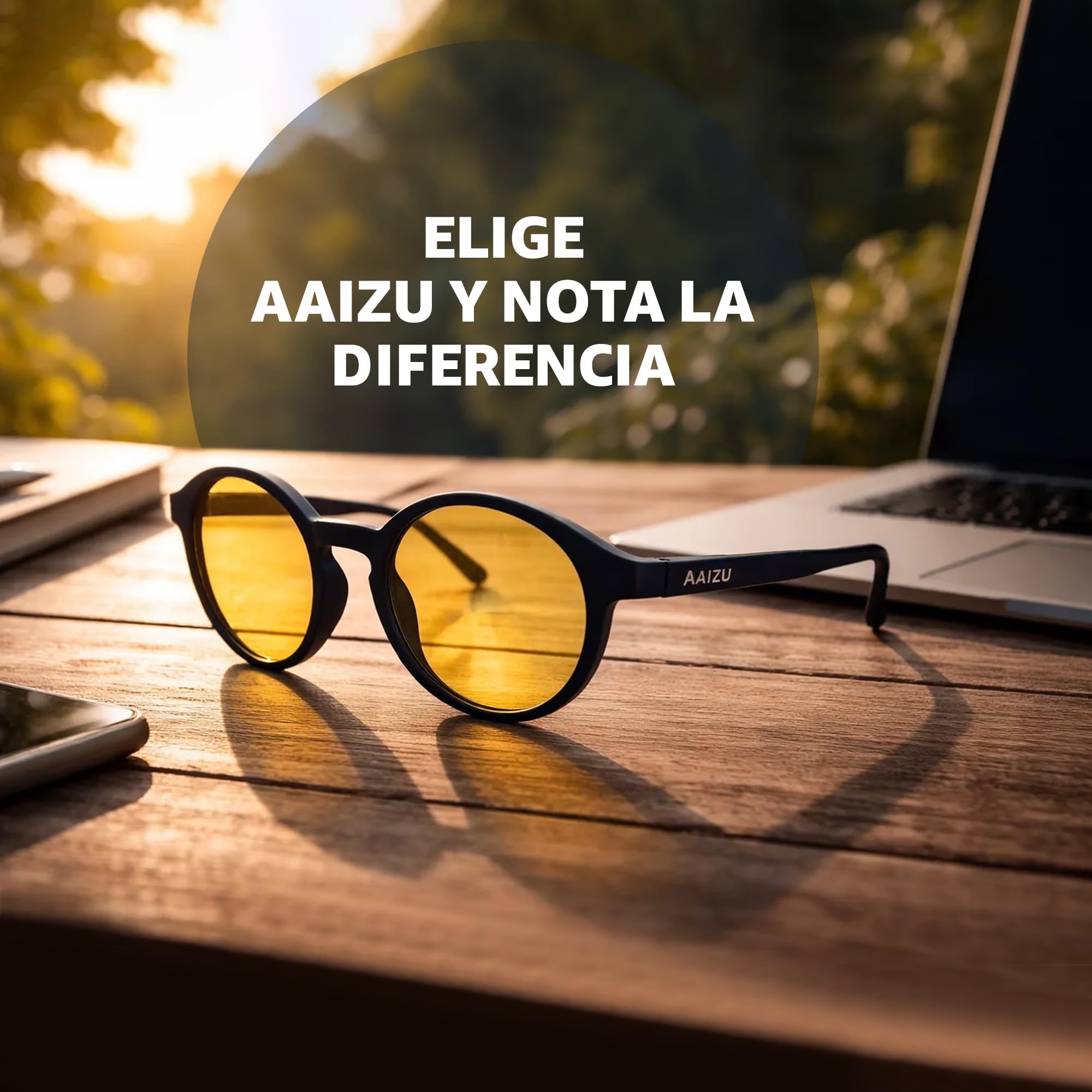 AAIZU-Gafas Luz Azul para Hombre y Mujer- Gafas Filtr Luz Azul para Ordenador, Gamming y Pantallas- Bloqueo Anti Luz Azul- Reduce la Fatiga Visual y Mejora el Descanso — view 8