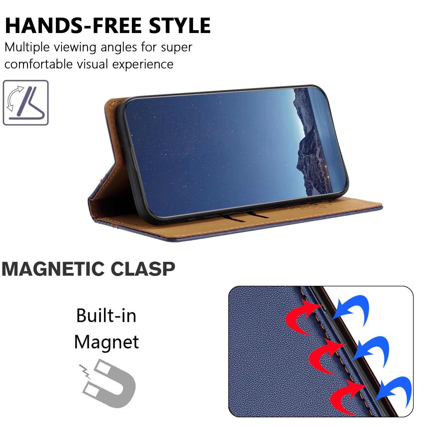 WBWONE Cover a Libro per Xiaomi Redmi 10 5G Case,Flip