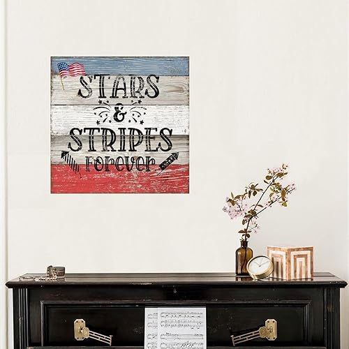 Miniatura 4 de Decoración de pared para sala de estar, diseño de estrellas y rayas patrióticas, calcomanías de pared para el refrigerador, parachoques, tienda de