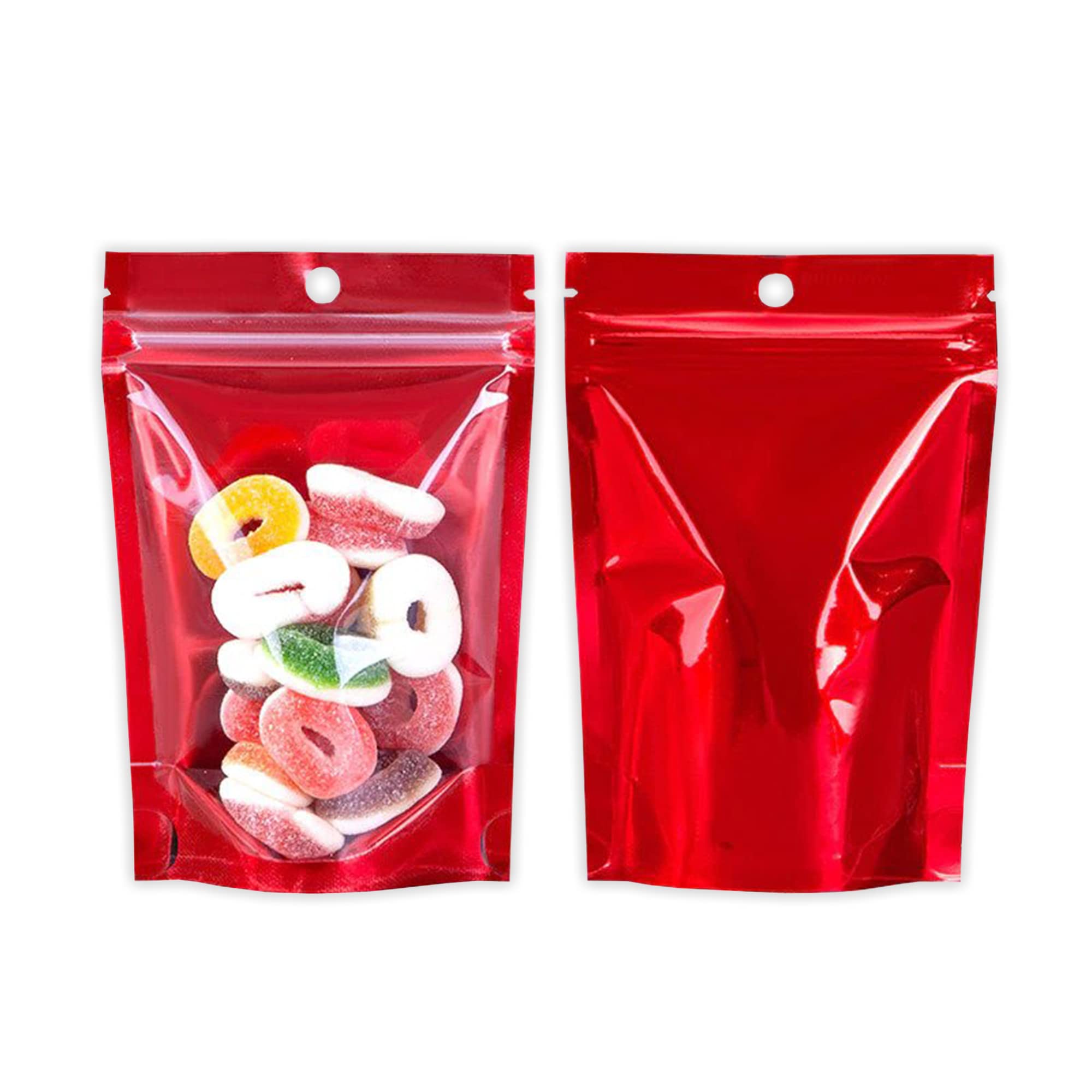 50 Beutel, wiederverschließbar, hitzeversiegelbar, Stand-Up-Beutel, Lebensmittel-Aufbewahrungsbeutel mit Einreißkerbe, 297 g – (16 x 23,9 cm))