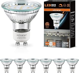 comzler GU10 LED Bulb Dimmable, 50W Halogen Equivalent GU10, 4000K Natural Daylight, GU10 Bulb Replacement for Track Lighting, MR16 GU10 Light Bulb LED 4W，120°Beam Angle 400LM 120V ETL Listed 6 Pack
