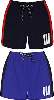 5IVE DEGREE Pack 2 Polyester Sports Shorts for Boys & Girls with Zipper Pockets Price In India