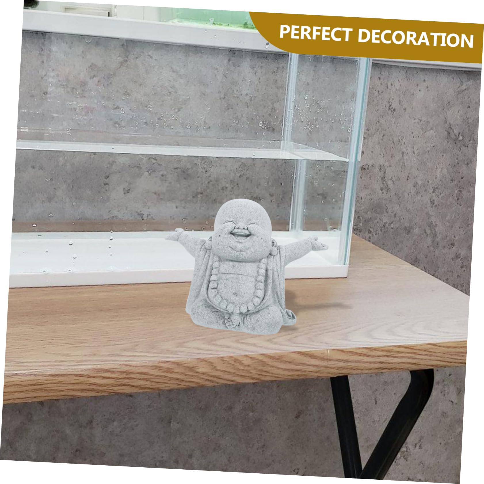 Sosoport 5piezas Estatua De Buda Decorativa para Acuario Miniatura De Arenisca para Pecera Adorno para Decoración De Escritorios y Estanterías